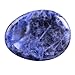 TGS Gems® Sodalite Carved Thumb Irish Worry Stone Healing Crystal Free Pouch Sold by 1pcs
