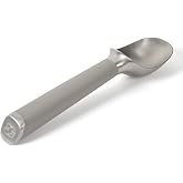 Calphalon Edge Ice Cream Scoop, Stainless Steel Ice Cream Scoop with Ergonomic Handle, Heavy-Duty Dipper for Hard Ice Cream, Gelato &amp; Frozen Desserts, Taupe