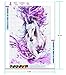 Kingshalor 5D Diamond Painting Art Pink Horse Full Drill DIY Cross Stitch Resin Rhinestone Embroidery Dotz Kits Diamond Art Craft for Adults Home Wall Decor 12x16 inches