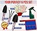 USA style Garden Tool Set: Complete Patriotic Yard Kit for Outdoor and Indoor Use with Spade, Rake, Trowel, Spray Bottle, Gloves, and Utility Belt