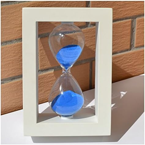 Laxhand Hourglass 30 Minutes Sand Timer Clock, Sandglass Blue Green Color Wooden Frame for Kids, Game, Desk, Wedding Ceremony, Office Ornamenting (Blue)