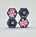 Key Chain Ring Accessories Tire Stem Valve Caps Union Jack 4pcs Decal Parts