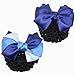 Xuanli 6 Pcs Hair Womens Lady Lace Bow Bowknot Mesh Elastic Snood Net Bun Cover Net Professional Headdress Flower Hair Clips (C002)