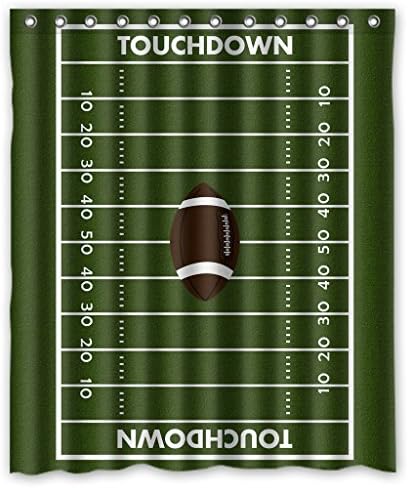 KXMDXA Custom American Football Field Pitch Shower Curtain Waterproof Polyester Bathroom 60 x 72 inch