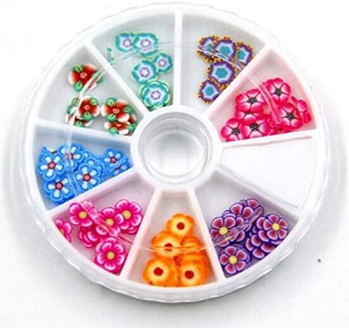 izeen New Mini Fimo Fruit Slices For Fluffy Slime Supplies DIY Set Nails Art Tips Accessories Clay Slice Sprinkles Cake Fruit Slices Slimes Lizun Kids Adults Art Craft Toys (00 E)
