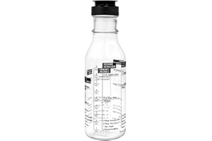 Natier Salad Dressing Shaker & Mixer Bottle with Built-In Recipes 12oz / 350ml