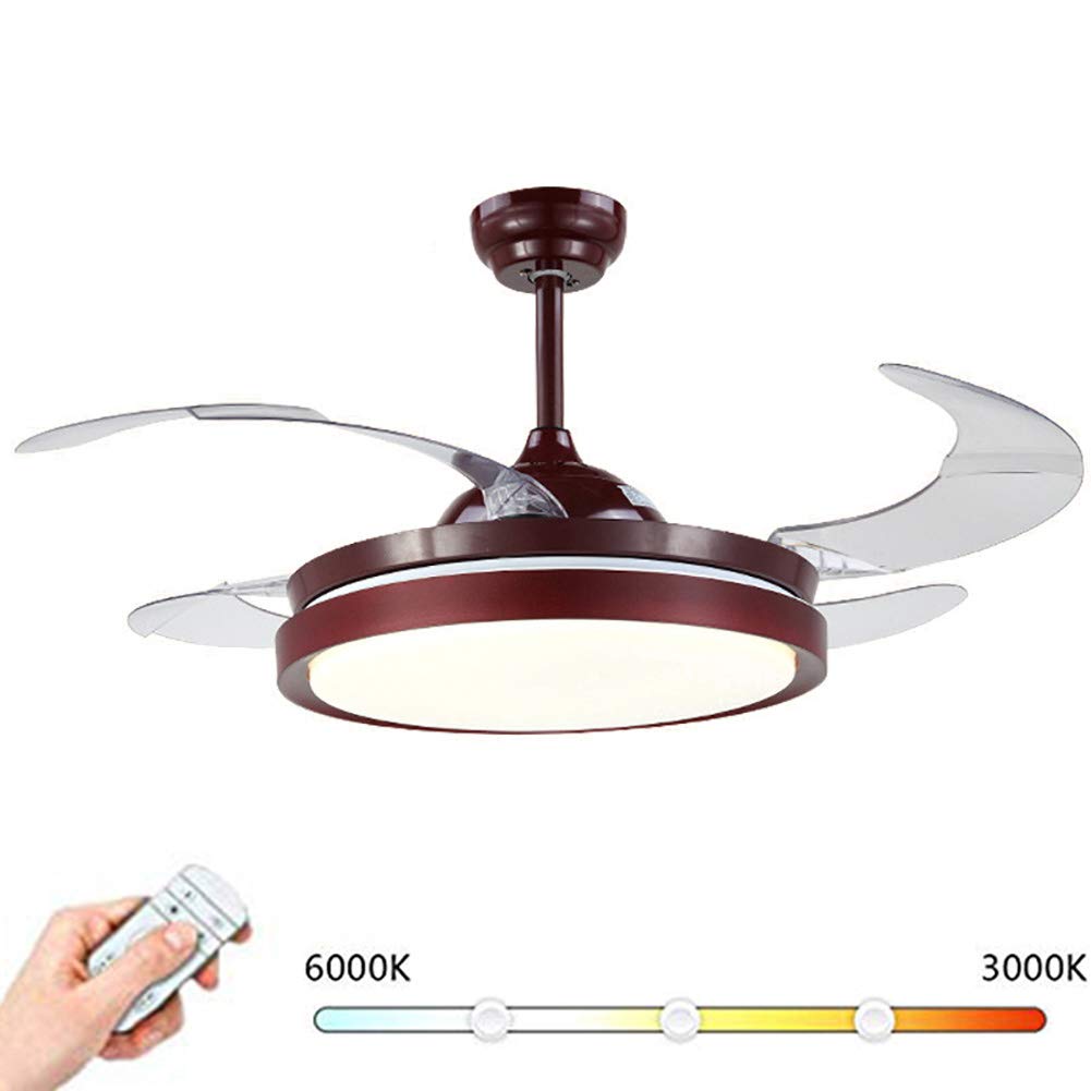 Low Profile Dimmable Ceiling Fan Light Simple Metal Ceiling Fan