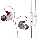 Earphones, Hi-Fi Metal Earphone Earbuds in Ear Noise Isolation Headphones,Sport Earbuds with microphone & Stereo Bass & Volume Control (Silver Stars)