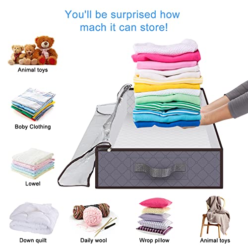 Anyoneer Under Bed Storage Containers with Stainless Steel Zipper