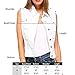 Fashionazzle Women's Buttoned Basic Solid Denim Vest Jacket (Medium, DSV02-White)