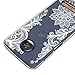 Moto Z3 Play Case with HD Screen Protector Huness TPU Grip Bumper and Clear Flower Transparent Hard PC Backplate Hybrid Slim Phone Case Cover for Motorola Moto Z3 Play Phone (Flower)