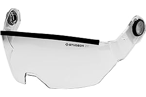 STUDSON SHK-1 Half Shield Anti-Fog, Anti-Scratch, VLT: 58% - ANSI Z87.1 Certified, Easy Helmet Attachment (Clear)
