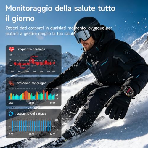 GPS/AI-GPT Men's Smartwatch, 1.7 Inches Smartwatch with Bluetooth Calls | 3ATM, Torch, Compass, 850 mAh Battery, Sleep Monitor and Heart Rate Monitor, 100+ Sports Modes for IOS/Android
