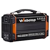 Webetop Portable Generator Inverter Battery 222WH 60000mAh Camping Emergency Home Use Power Source Charged by Solar Panel
