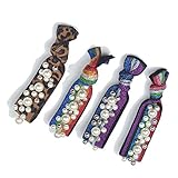 Pearl Hair Tie,Elastic Hair Bands for Women Girls,2 in 1 Hair Accessories Pearl Bracelet,Ins Fashion Wristbands (4 Pcs)...