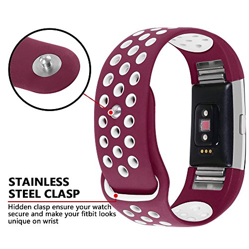 image for iGK Silicone Replacement Bands Compatible for Fitbit Charge 2, Adjusta