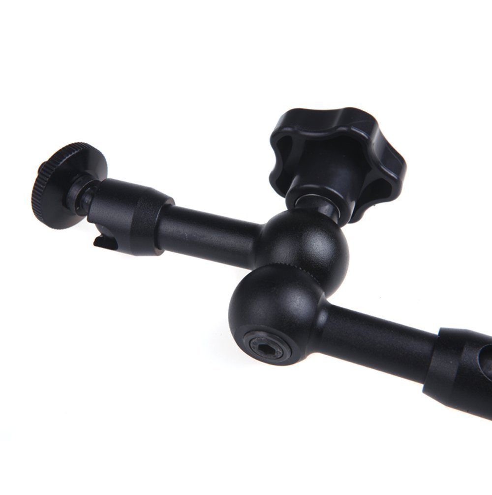 Magic Arm, CAM-ULATA 7 Zoll Einstellbar Reibung Articulating Magic Arm für Hot Shoe Mount DSLR Kamera Rig LCD DV Monitor / LED Leuchtet Taschenlampe Dolly Auto, Silber, 18cm / 7 \