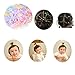 KimmyKu 10Pairs/20Pcs Infant Toddler Baby Girls Snap Hair clips Accessories Barrettes Bows Non Slip Plus 300pcs Rubber Hair Bands Tie