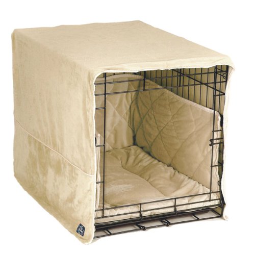 Pet Dreams Plush Cratewear Set, Ivory Fits 24-Inch Crates, 3-Piece, My Pet Supplies