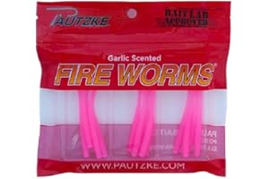 Pautzke Fire Worms – Garlic-Scented Soft Plastic Bait (15-Pack) for Trout, Panfish, Steelhead & Salmon – Multi-Species Lure f