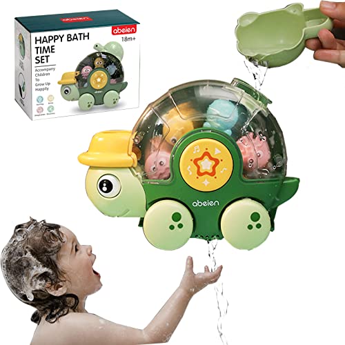 Hummigoo Bath Toys for Toddlers, 2 in 1 Swimming Turtle Bath Toy for