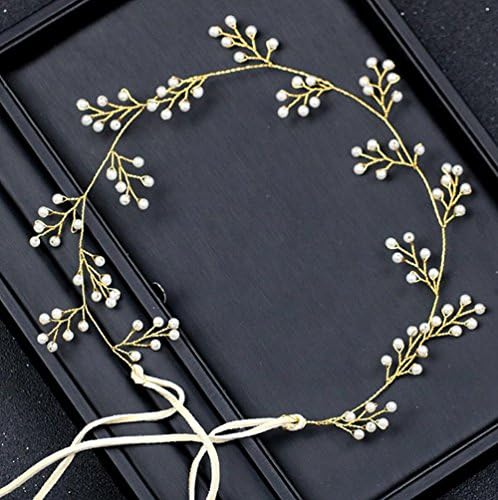Artificial Pearls Women Jewelry Bohemia Headbands With Ribbon Gold Color Headpieces Headwear Hair Accessories