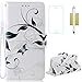iPhone 7 Case, iPhone 8 Case CASELAND Wallet Case [Premium Design] Stand with Sling Flip PU Leather Case for Apple iPhone 7 [4.7 Inch] iPhone 8 [4.7 Inch] Butterfly Flower
