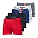 Nylon Stretchable Compression Boxer Brief 6-Pcs Set, Assorted Colors (Fast Lines)