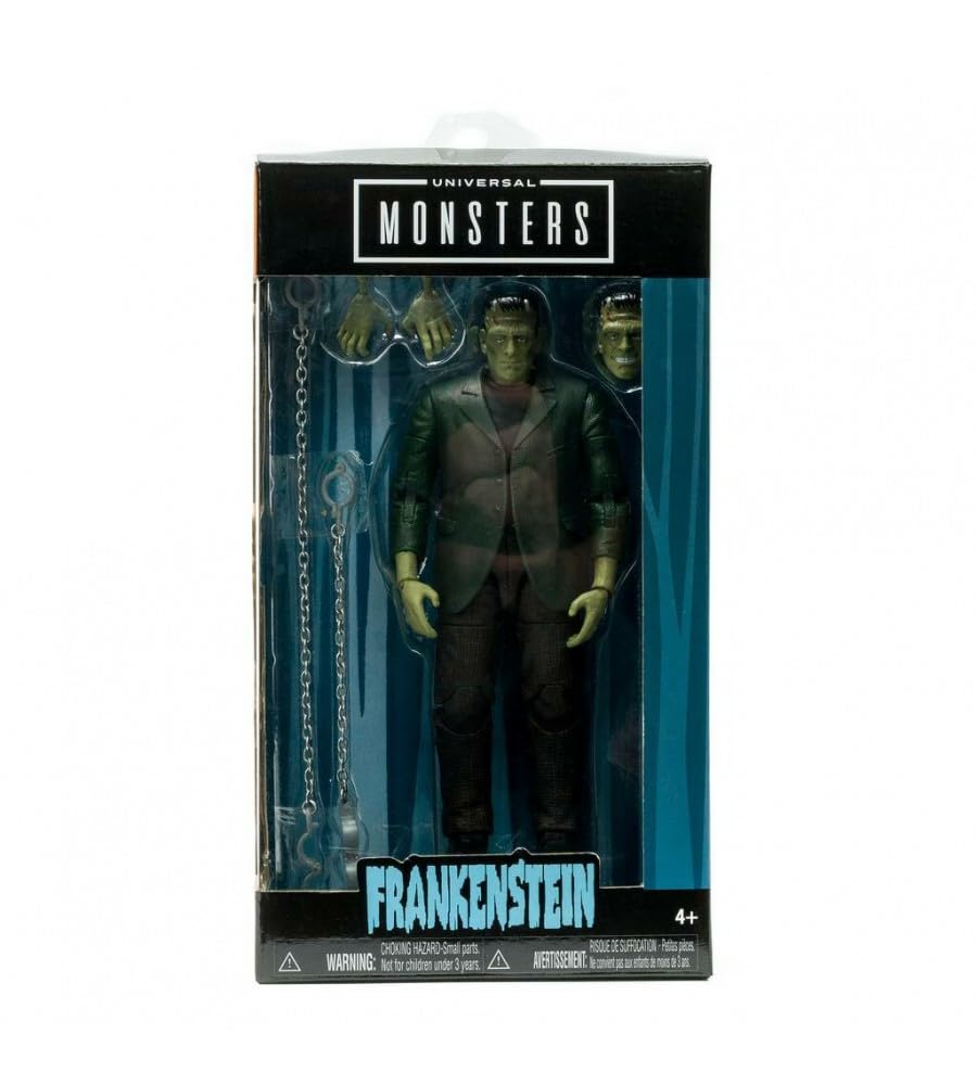 Jada Universal Monsters Frankenstein 6” Deluxe Collector Figure, Black, One Size