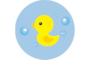 MAGJUCHE Blue Duck Stickers, Boy Baby Shower Themed Birthday Party Favors Sticker Labels, 2 Inch, 40-Pack