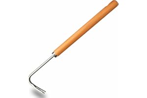 SHANFEEK Weed Puller Weeding Artifact Uprooting Weeding Tool Gardening Hand Tools 16-Inch Weed Remover Tool for Yard with Extended Hard Solid Wood Handle(V-Type)