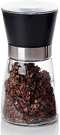 Pepper Grinders Set with Adjustable Coarseness Black