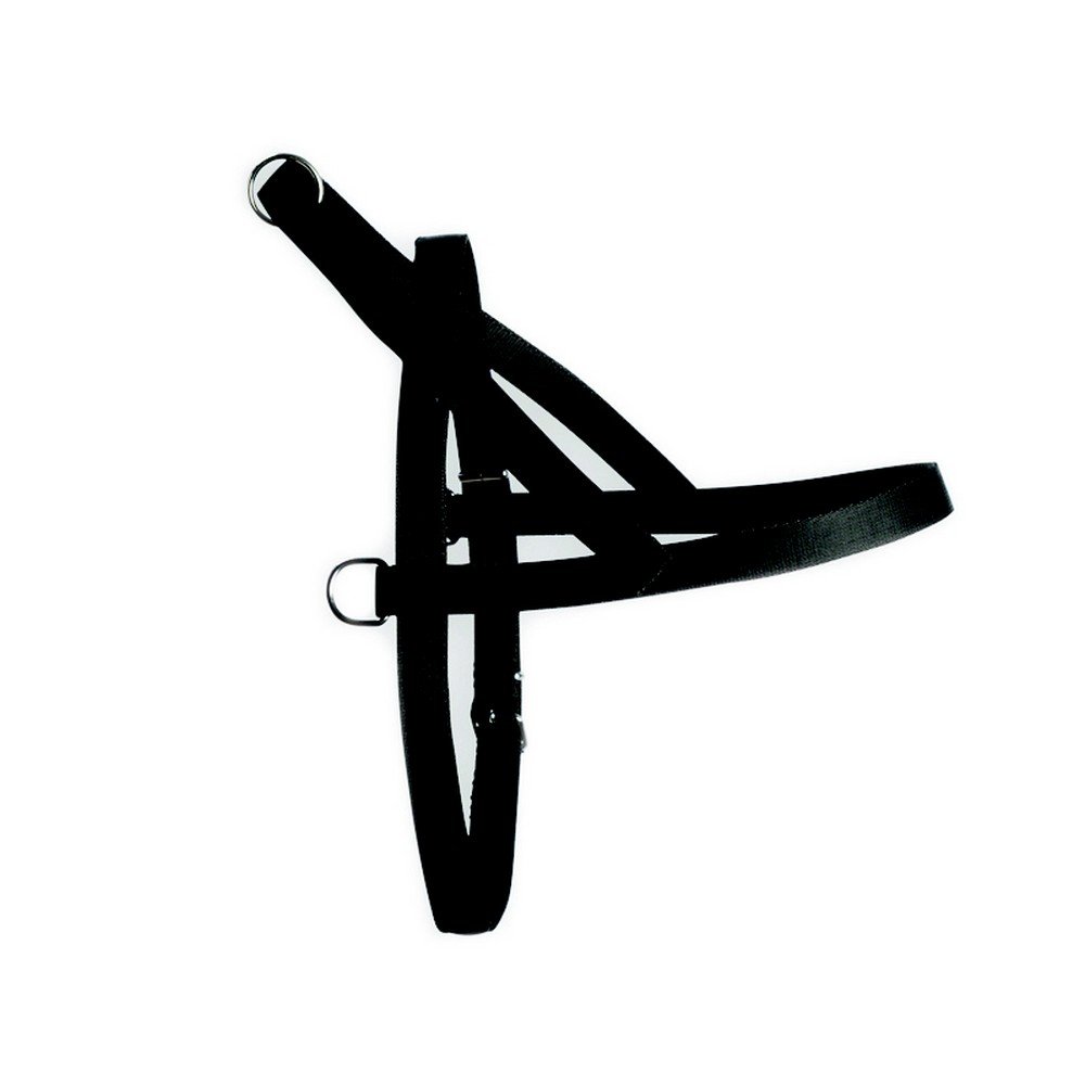 Dingo Black Sled Harness for Dog Pulling Strong Leather in Finnish Style 10642