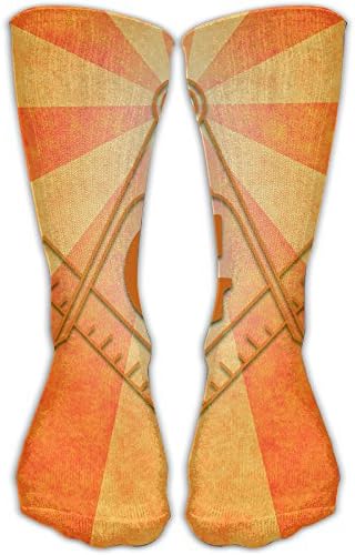 Masonic Logo Bloom Light Mens Socks Womens Socks 30cm