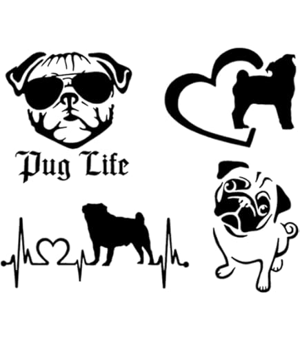 Calcomanía Impermeable De Vinilo Original De Pug Life