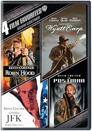 4 Film Favorites: Kevin Costner (Robin Hood: Prince of Thieves, Wyatt Earp, The Postman, JFK)