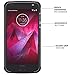 ADEMITE Moto Z2 Play Case Bumper Black/Clear Compatible With Moto Mods