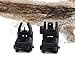 CRUSHUNT Tactical Folding Front Rear Set Flip Up Backup Sights BUIS Polymer Sights Windage Adjustment for 1913 Picatinny Rail Black