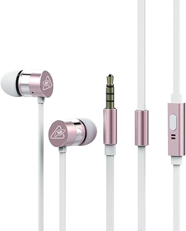 Amazon Co Jp イヤホン 有線 Ravetone 高音質 有線ヘッドフォン イヤホンカナル型 内蔵マイク 3 5 Mm 抜群のフィット感 通話可能 音量調整 ステレオイヤホ リモコン付き ノイズアイソレーション Iphone Android Pcなどに対応 ピンク 家電 カメラ