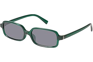 mosanana Trendy Rectangle Sunglasses for Women Retro 90s Style Small Narrow MS52479