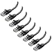 Cable Matters 8-Pack Snagless Short Cat 5e Ethernet Cable - 1ft, Gigabit Cat5e Cable, Cat5e Ethernet Cord, Black