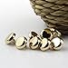 Small Shiny Mirror Mushroom Metal Shank Buttons for Fashion Shirts(Light Gold, Pack of 10)