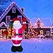 OurWarm 5ft Christmas Inflatables Lighted Santa Claus Blow Up Yard Decorations for Indoor and Outdoor Garden Lawn Christmas Decorations