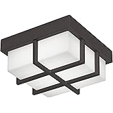 AFX AUGW0808LAJMVBK August - 9W 1 LED Outdoor Flush Mount-3.75 Inches Tall and 8.11 Inches Wide, Finish Color: Black