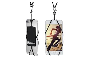 Gear Beast Cell Phone Lanyard - Universal Neck Phone Holder w/Card Pocket and Silicone Neck Strap