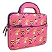8.9-10.1 inch Kid Tablet Sleeve, Evecase Cute Fairy Tale Princess Themed Neoprene Carrying Sleeve Case Bag for 8.9-10.1 inch Kid Tablets (Pink & Purple Trim, with Dual Handle and Accessory Pocket)