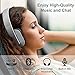 August EP650 Bluetooth Wireless Over Ear Headphones with aptX LL Low Latency/Multipoint/NFC / 3.5mm Audio in/Headset Microphone - Silver