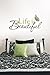 WallPops WPQ96853 Life Is Beautiful Wall Quote, Green