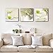 Wieco Art 3 Piece Floral Giclee Canvas Prints Wall Art Elegant Life Pictures Paintings for Living Room Kitchen Bathroom Home Decor Large Modern Gallery Wrapped Contemporary Pretty Flowers Artwork L