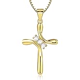 925 Sterling Silver Cross Necklaces for Women 12 Color Birthstone Necklace,Adjustable Cross Pendant With Cubic Zirconia,Ideal Hypoallergenic Jewelry Gift